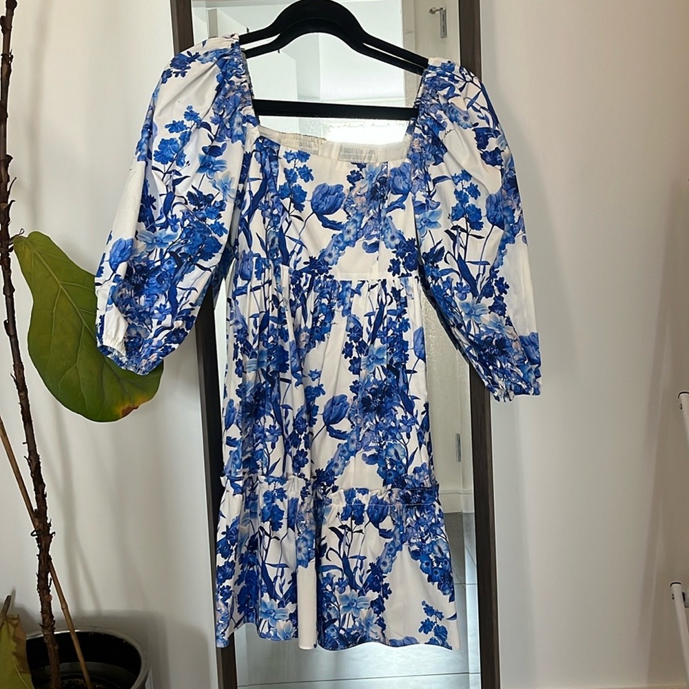 Cara Cara Short Blue Floral Dress